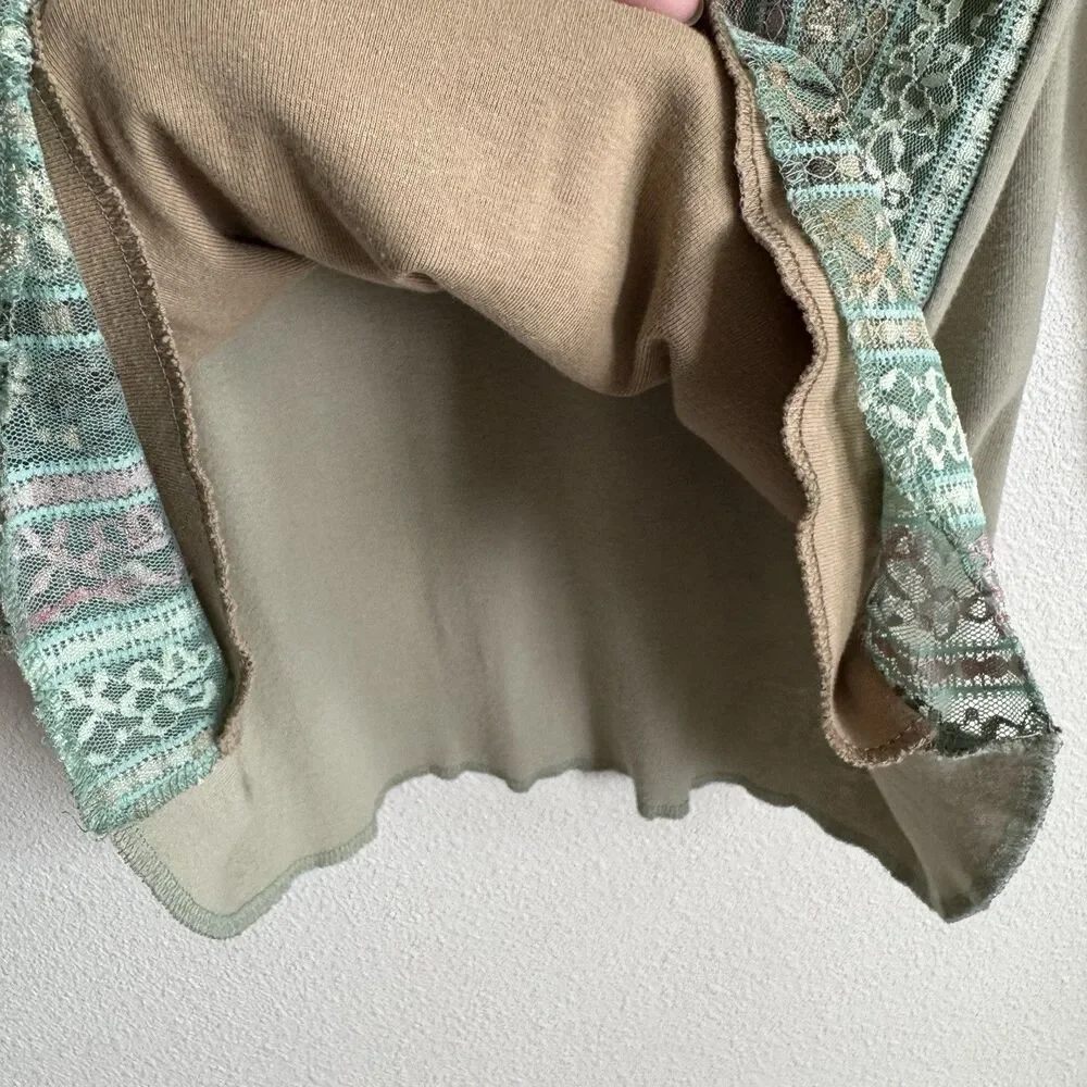 Vtg 90s‎ Lace Top Womens Large Pastel Pink Blue Phoebe Friends Festival Boho USA - Picture 10 of 16